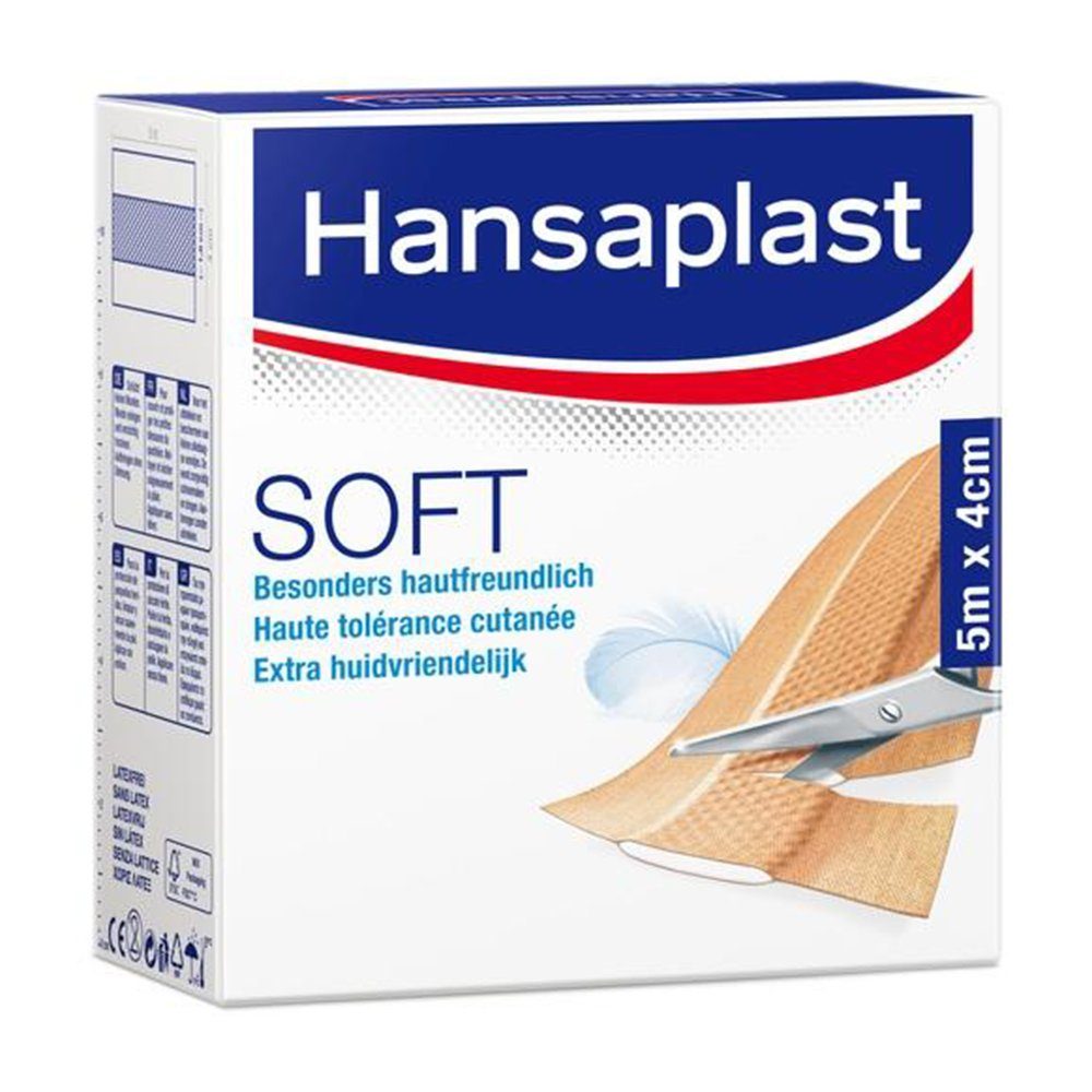 Beiersdorf AG Pflaster HANSAPLAST Soft Pflaster 4 cmx5 m Rolle 1 St