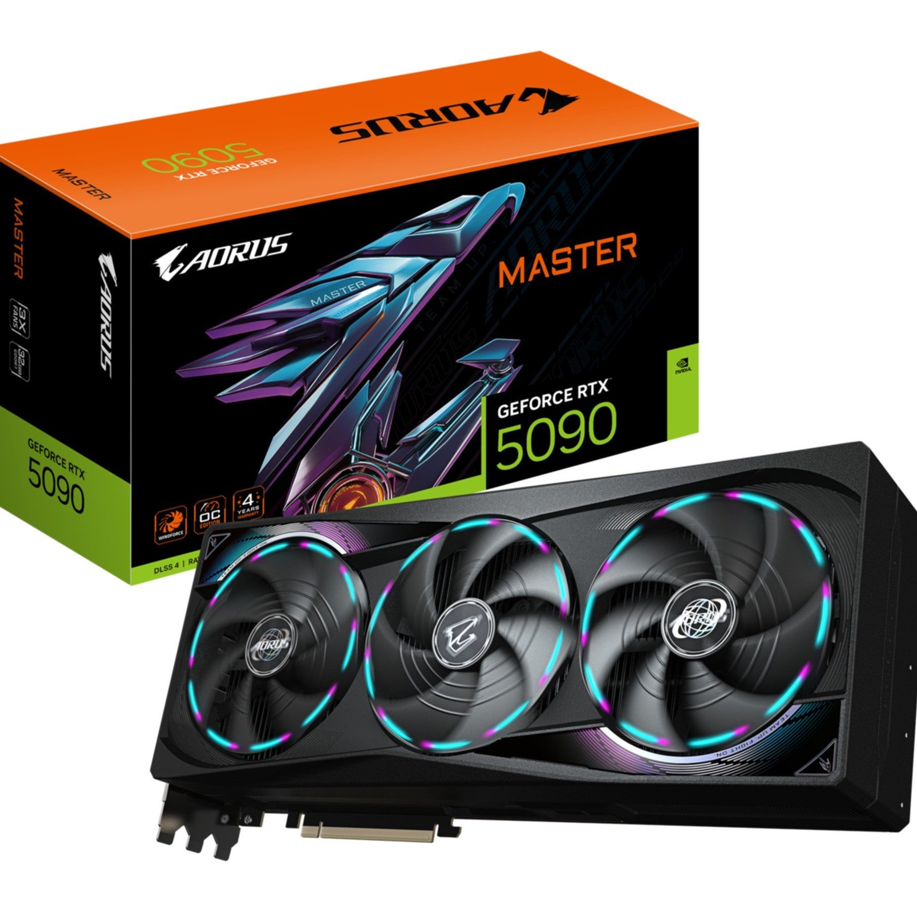 Gigabyte AORUS GeForce RTX 5090 MASTER 32G Grafikkarte - 32 GB GDDR7, 512 Bit, Grafikkarte