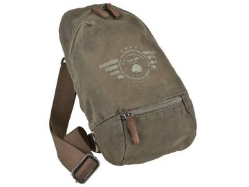 Greenburry Tagesrucksack Aviator, Bodybag, Rucksack, DayPack, BackPack, Canvas, Leder