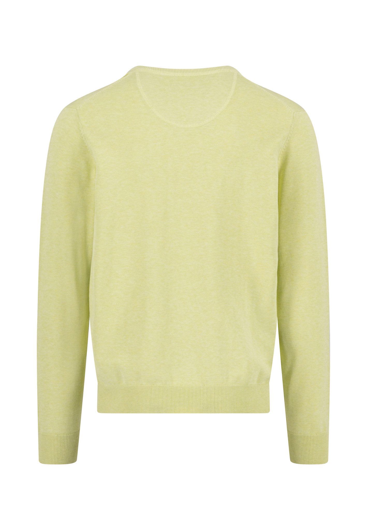 FYNCH-HATTON Strickpullover - Feinstrickpullover aus reiner Baumwolle mit V-Ausschnitt - Pullover