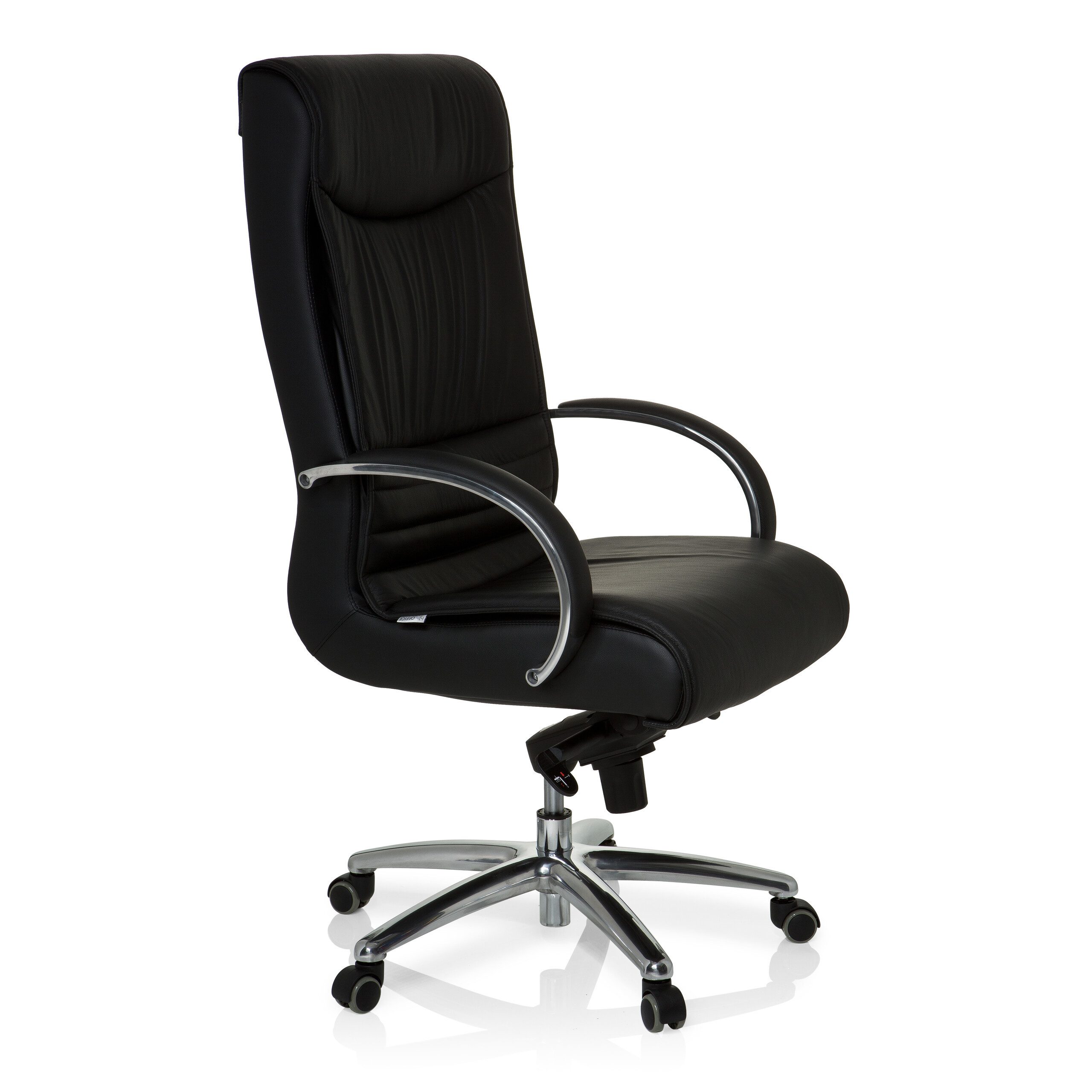 hjh OFFICE Drehstuhl XXL Drehstuhl Xxl F 400 Leder mit Armlehnen (1 St), XXL Chefsessel Bürostuhl ergonomisch