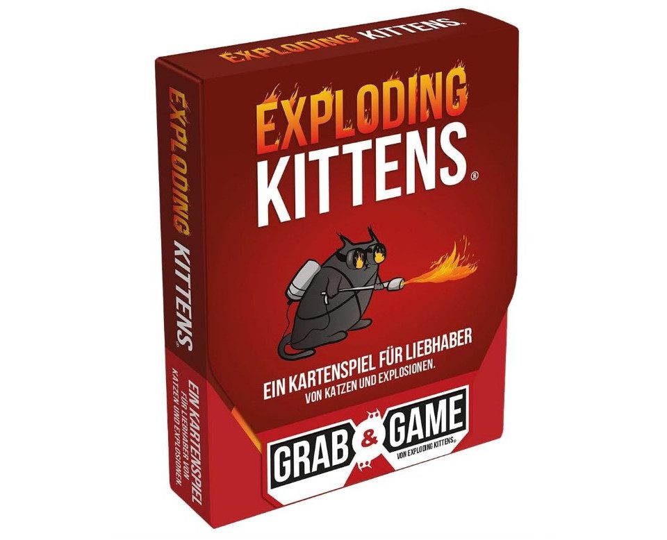 Asmodee Spiel Exploding Kittens: Grab & Game, Partyspiel