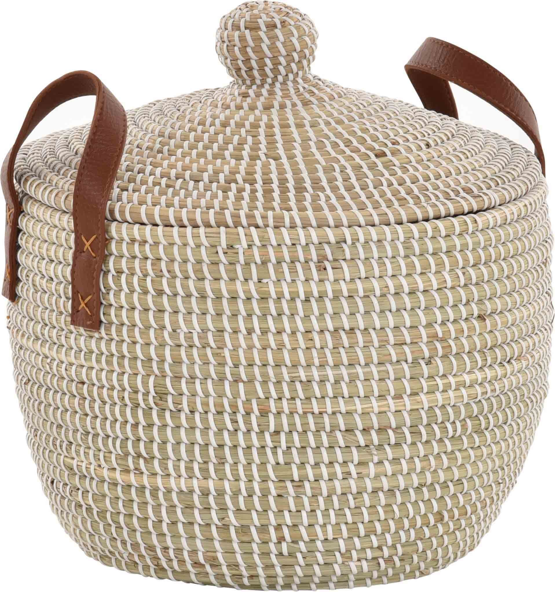 Krines Home Aufbewahrungskorb Set/2 Handgearbeiteter Seegras günstig online kaufen