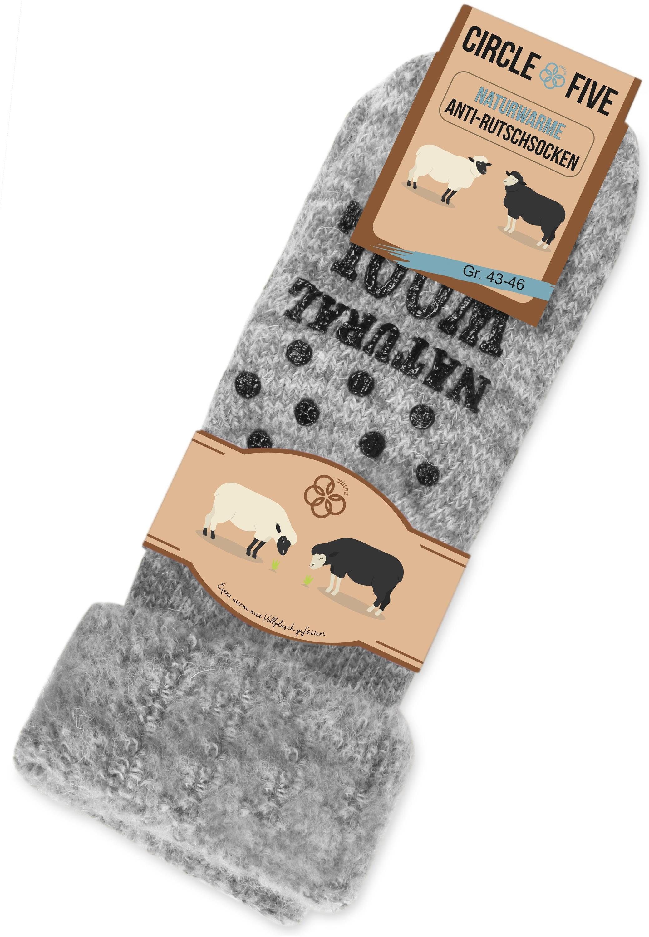 Circle Five ABS-Socken Winterhausschuhe mit ABS-Druck - Wollsocken (1 Paar) günstig online kaufen