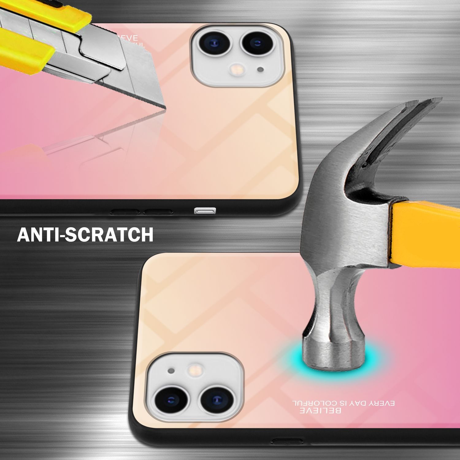 Cadorabo Handyhülle für iPhone 11 Hülle Apple iPhone 11, Robustes Hard Case - Handy Schutzhülle - Hülle - Back Cover Bumper