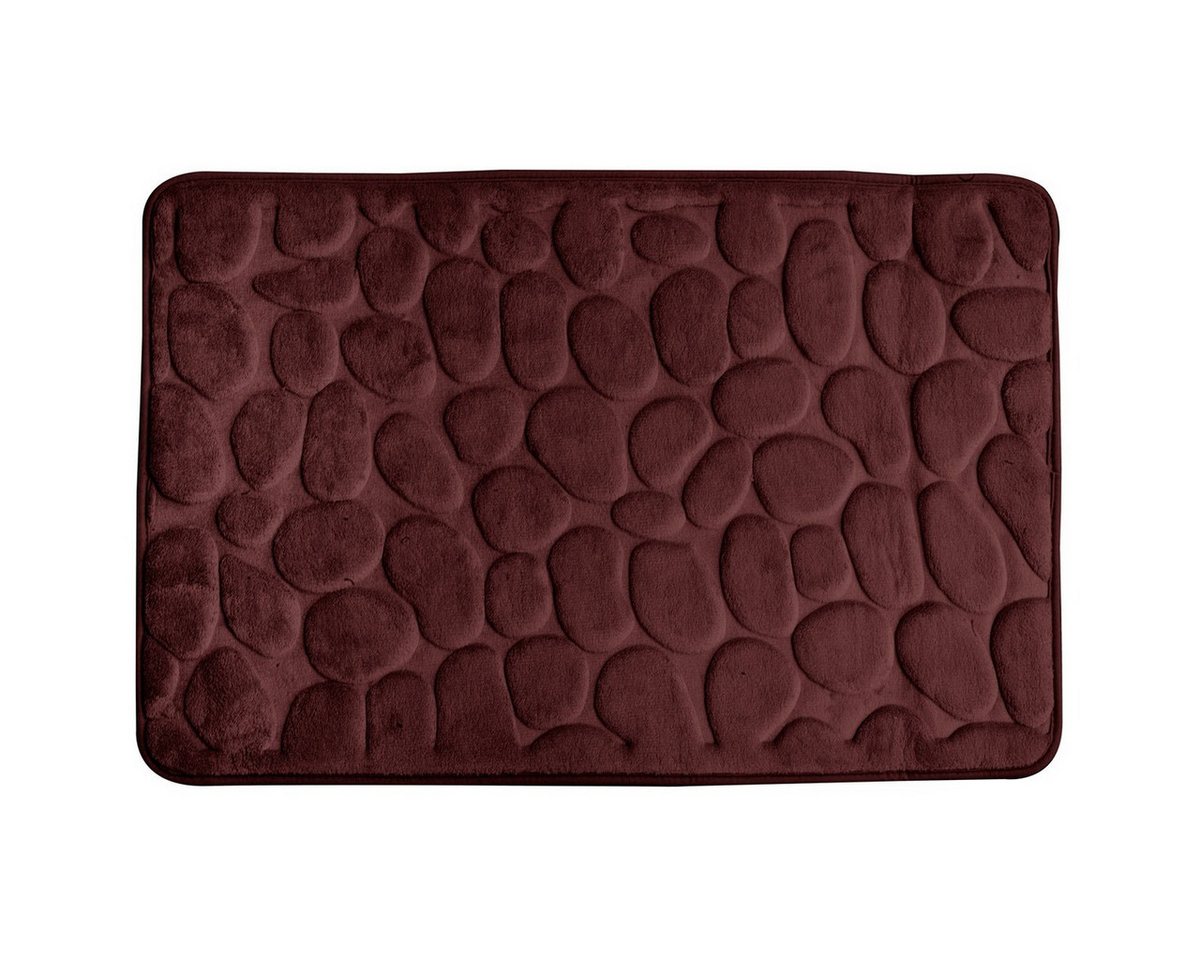 Euroshowers GmbH Badematte Memory Foam Rimini Weinrot 60 × 95 cm, 100% polyester, memory foam (stoppning), latex SBR, rechteckig