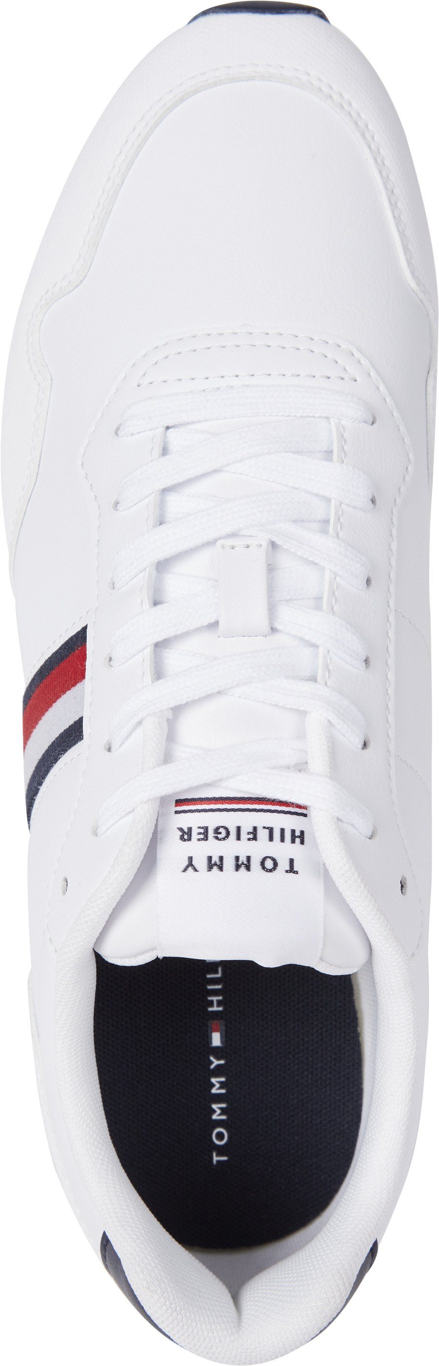 Tommy Hilfiger CORE PU mit Streifen LTH seitlichen weiß-blau-rot Sneaker LO RUNNER