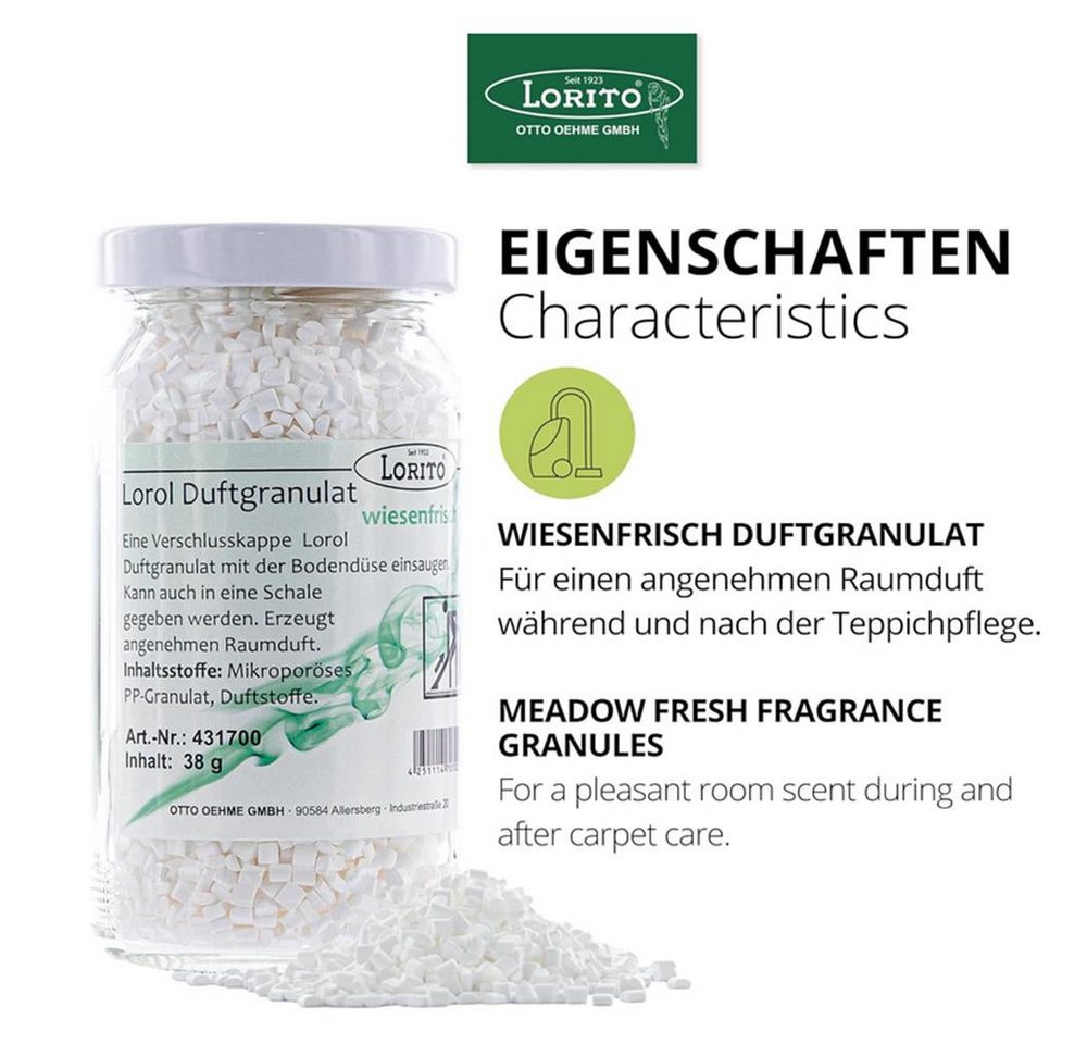 Thumbnail - Lorito Lorol Duftgranulat Wiesenfrisch 38 g Staubsaugerduft Duftperlen Staubsaugergranulat