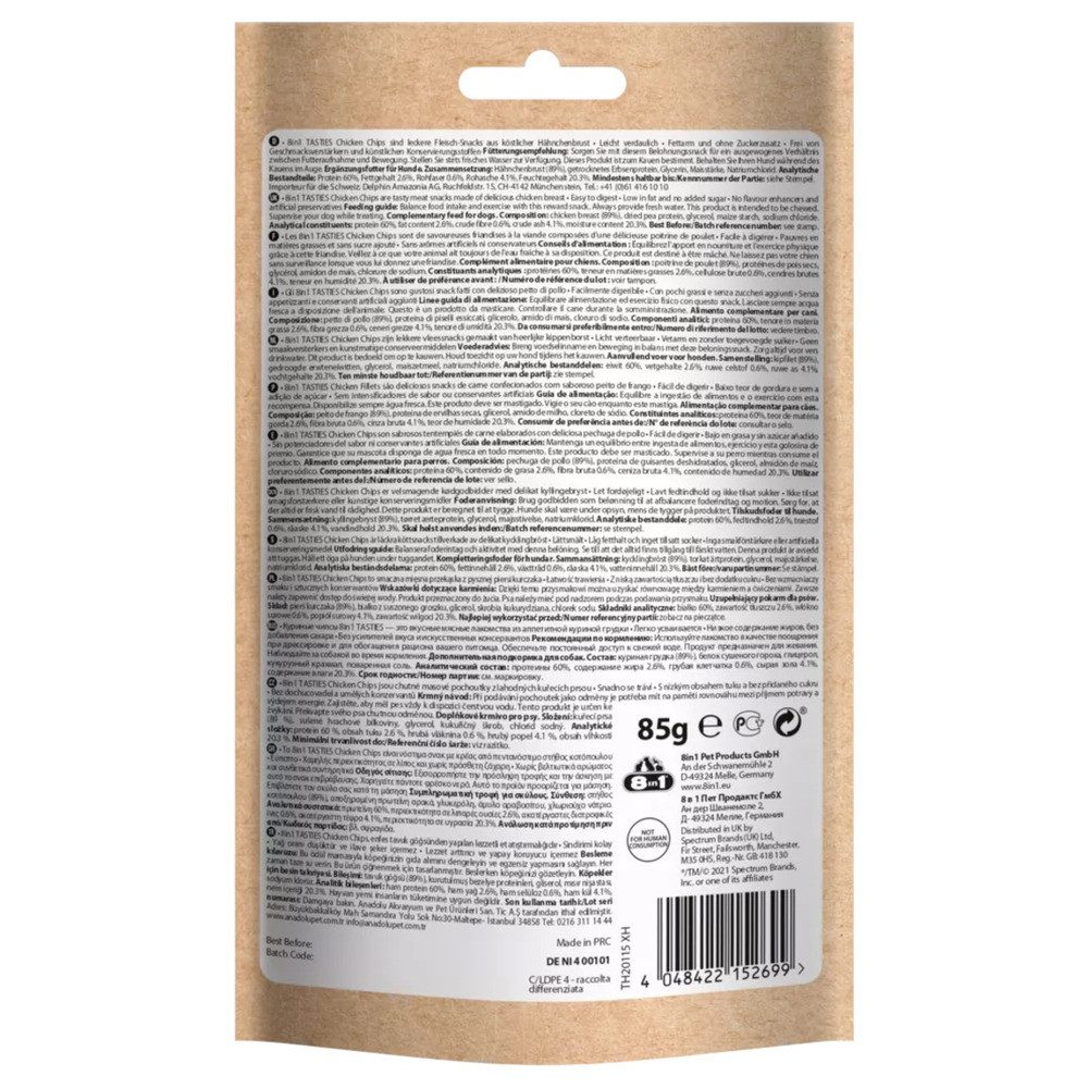 8in1 Tasties Chicken Chips 85 g, für: Hund