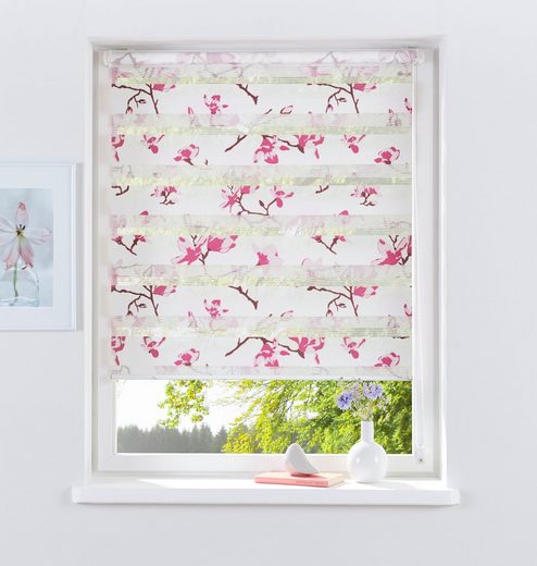 Doppelrollo »Orchidee«, my home, Lichtschutz, ohne Bohren ...