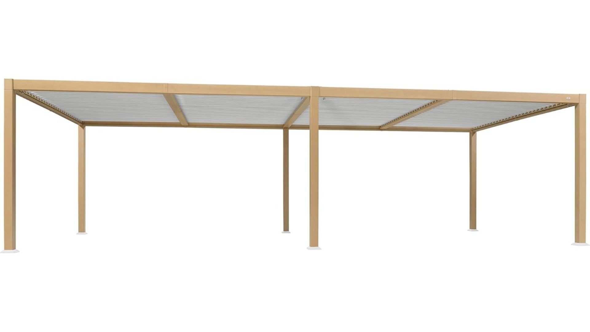 PURPLE LEAF Pergola Alu Terrassenüberdachung mit Lamellendach, stabiler Gartenpavillon, wasserdichte Gartenüberdachung für Balkon, Carport oder Grillplatz