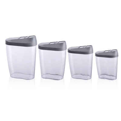 Neuetischkultur Vorratsdose Lebensmittelspender 4 Stück Vorratsdosen, Kunststoff, (4-tlg., 4 Vorratsdosen in verschiedenen Größen), Vorratsbehälter