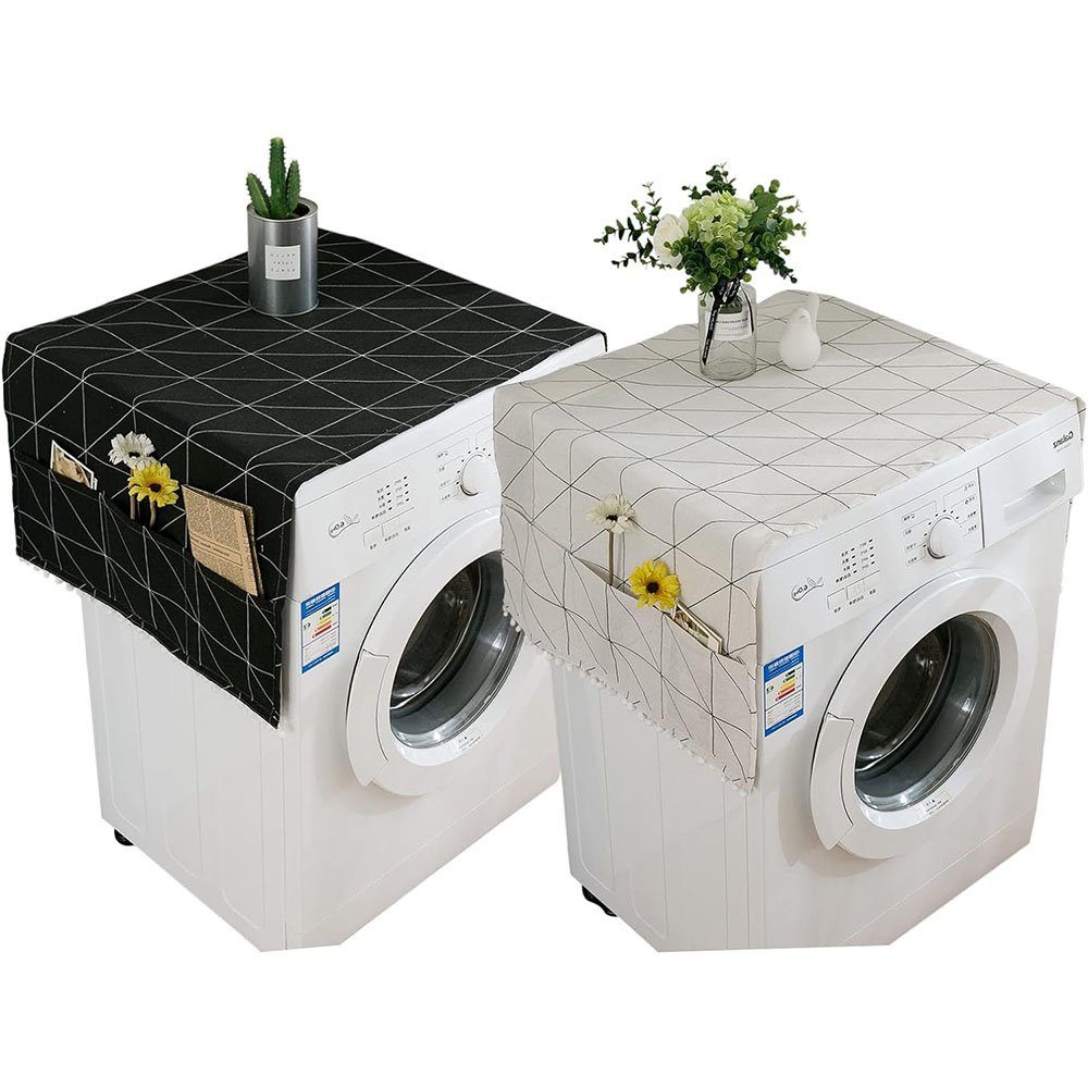 FELIXLEO Wäschespinne-Schutzhülle Waschmaschinen Abdeckungen mit Taschen, 2 Stück 55 x 130 cm