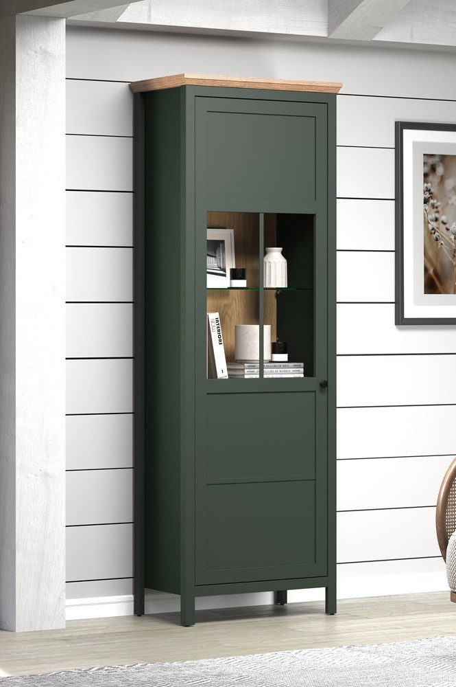 trendteam Vitrine Vitrine Stanton, Tannengrün / günstig online kaufen