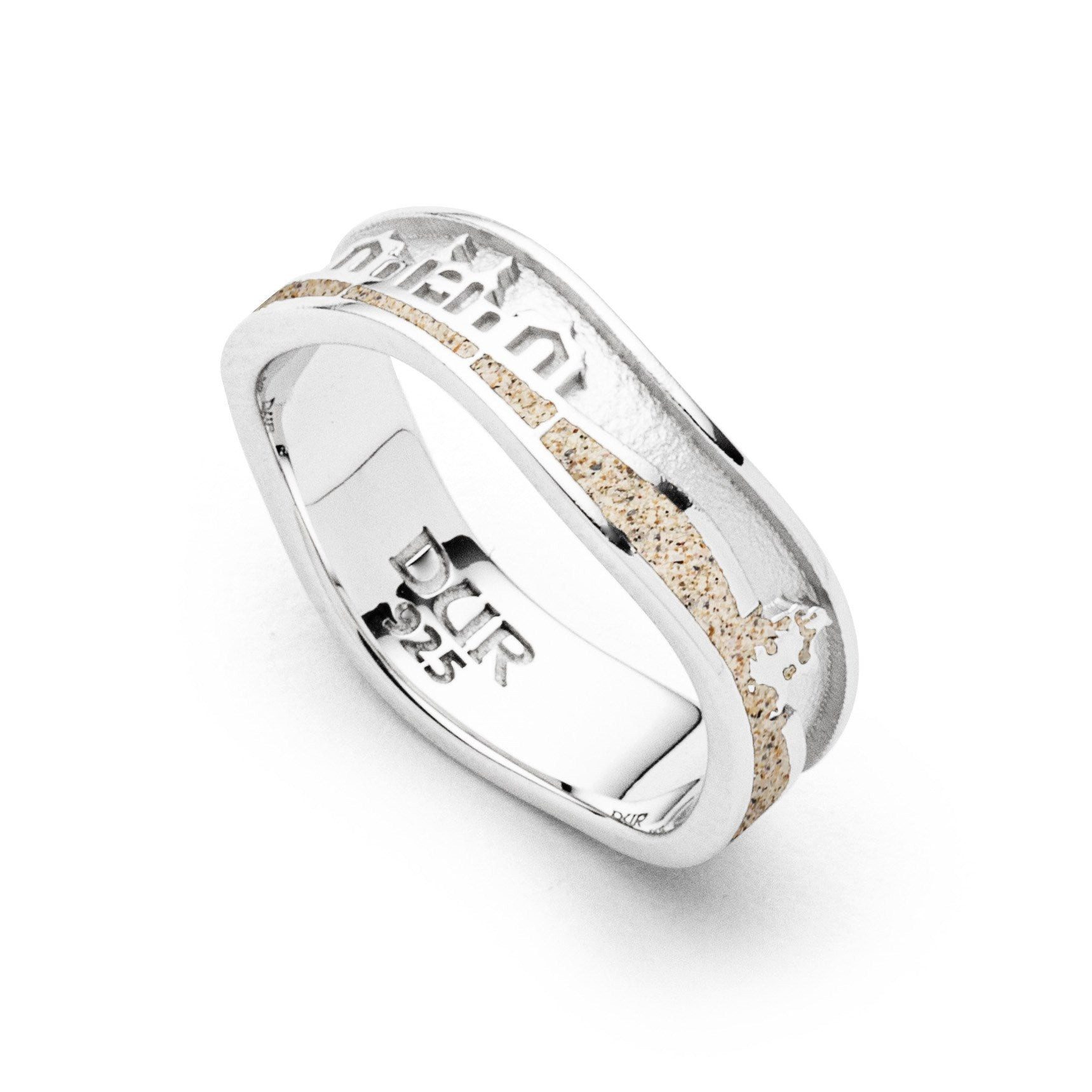 DUR Fingerring DUR Schmuck: Ring Strandwellen "Rügen", schmal, 4 Motive, mit Strandsa