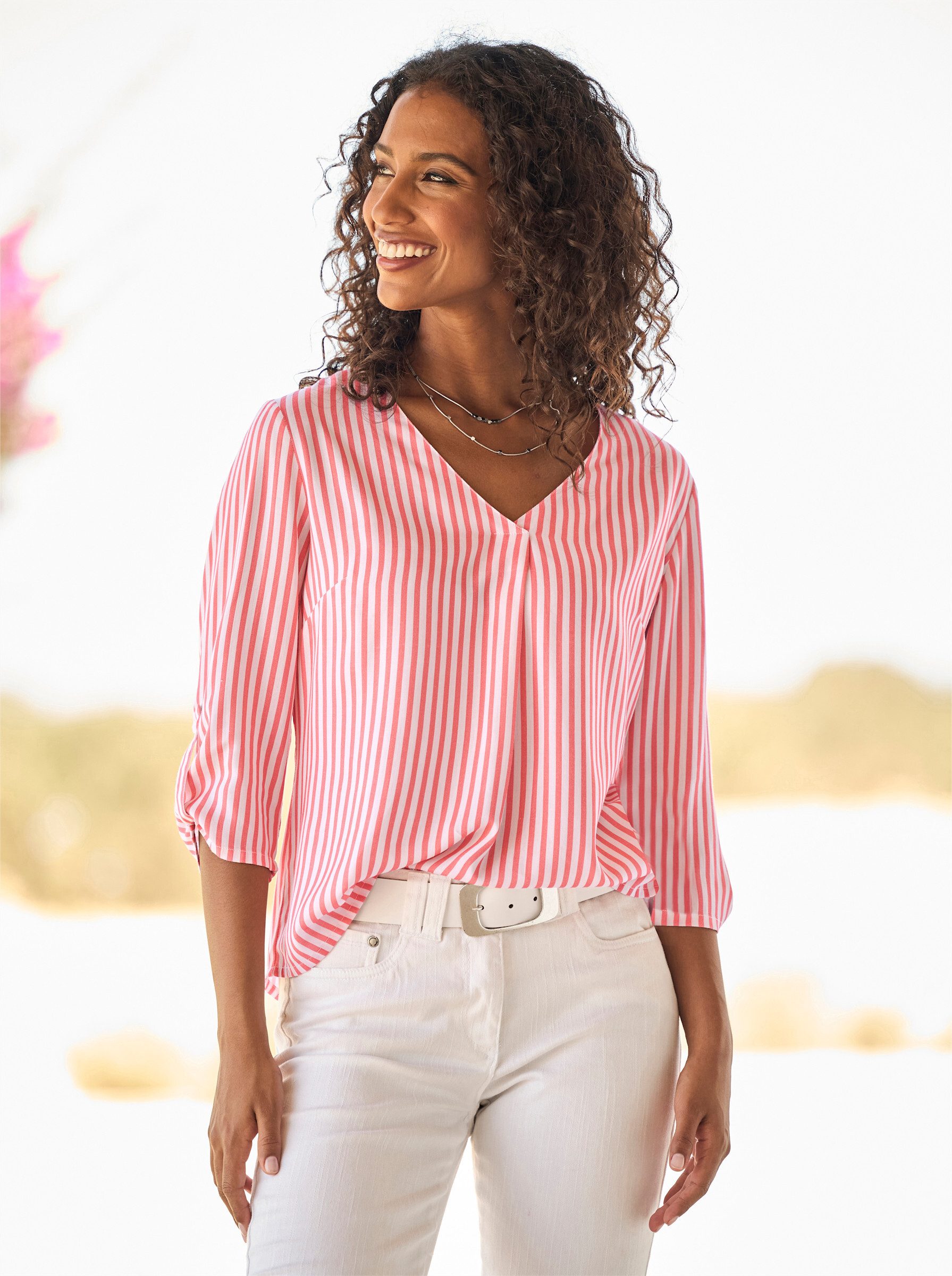 heine Klassische Bluse Streifenbluse 3/4-Arm
