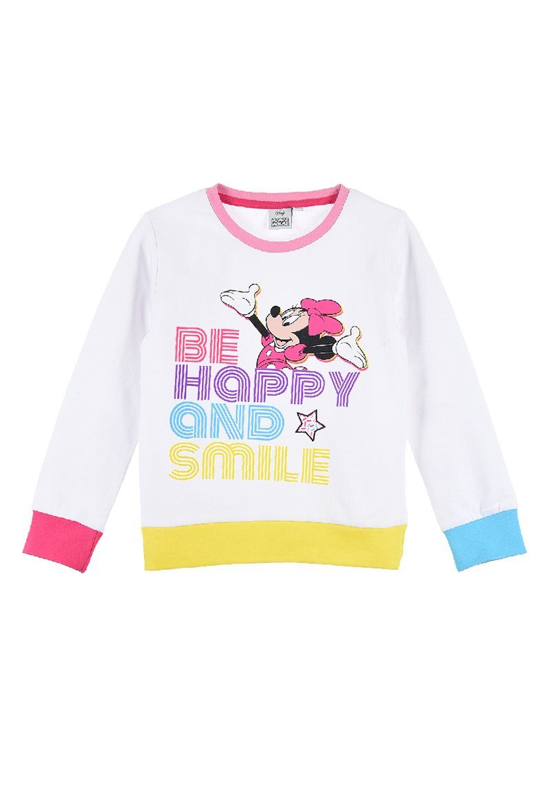 Disney Minnie Mouse Sweatshirt Kinder Mädchen Pullover Mini Maus Weiß