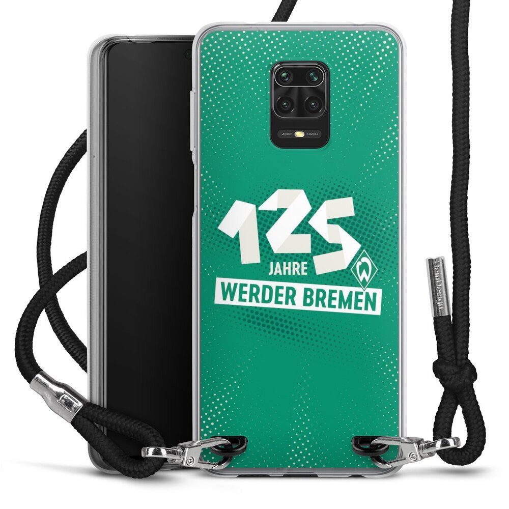 DeinDesign Handyhülle 125 Jahre Werder Bremen Offizielles Lizenzprodukt, Xiaomi Redmi Note 9 Pro Handykette Hülle mit Band Case zum Umhängen