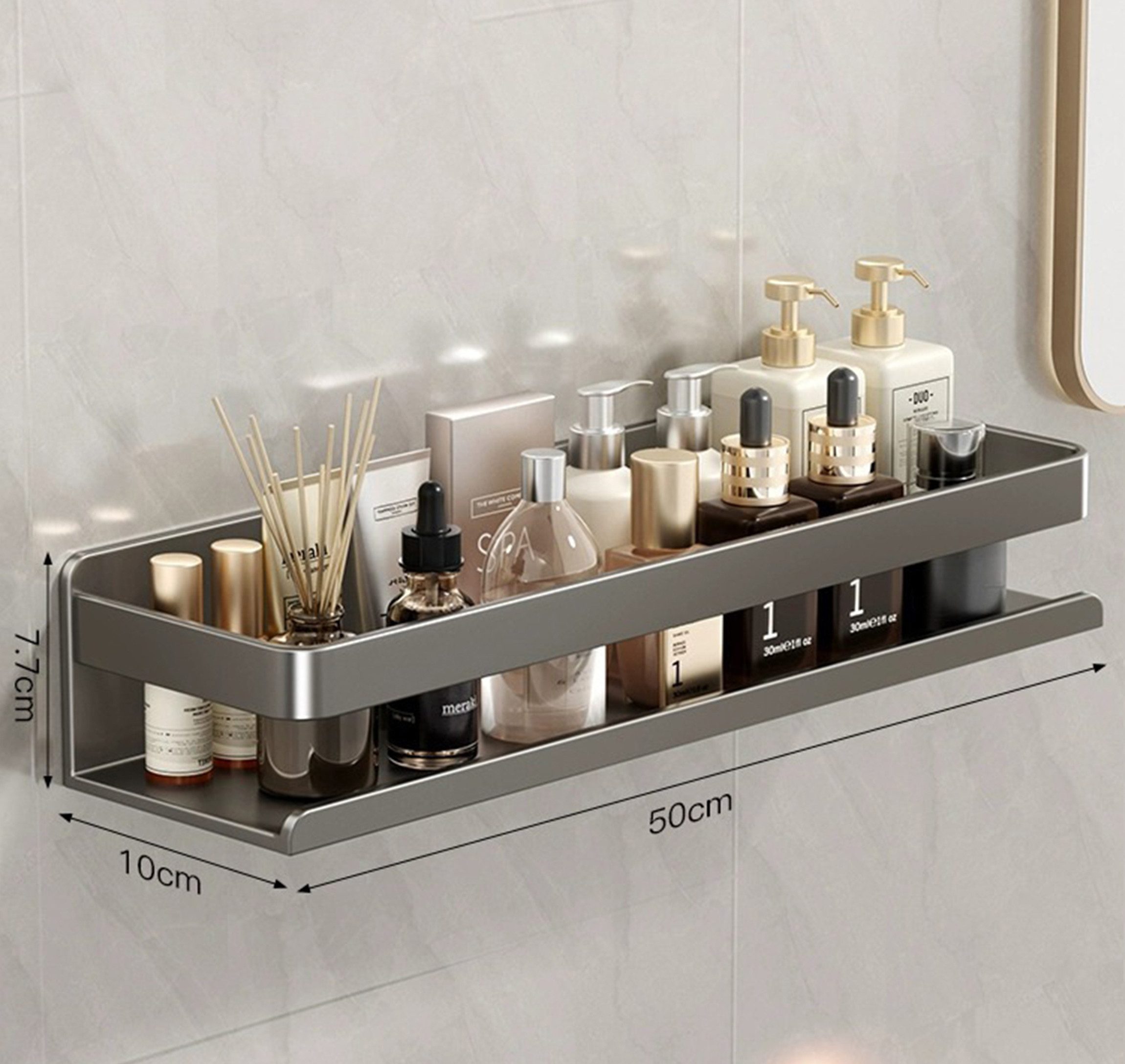 ibettertec Duschablage Edelstahl Eckregal ohne Bohren,in Größen 30/40/50 cm günstig online kaufen
