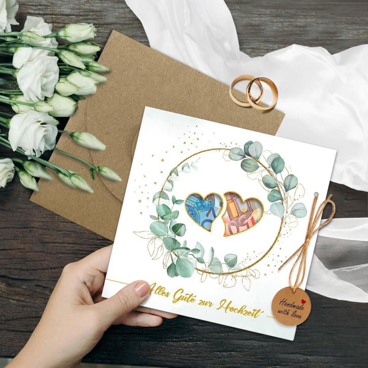 LuxusKollektion Hochzeitskarte Geldgeschenk Verpackung Karte Brautpaar Hochzeit