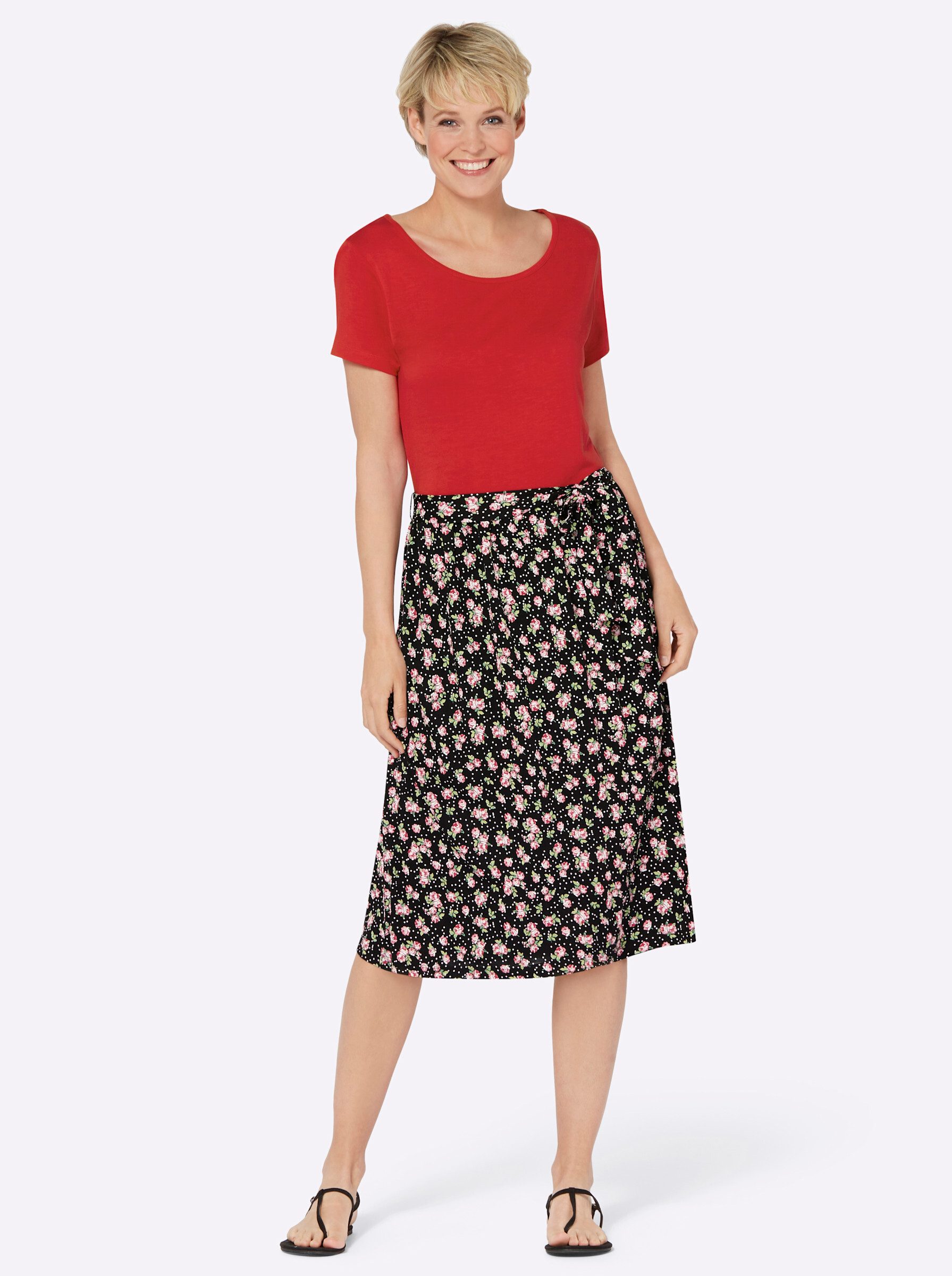 Sieh an! Etuikleid Jersey-Kleid Kurzarm günstig online kaufen