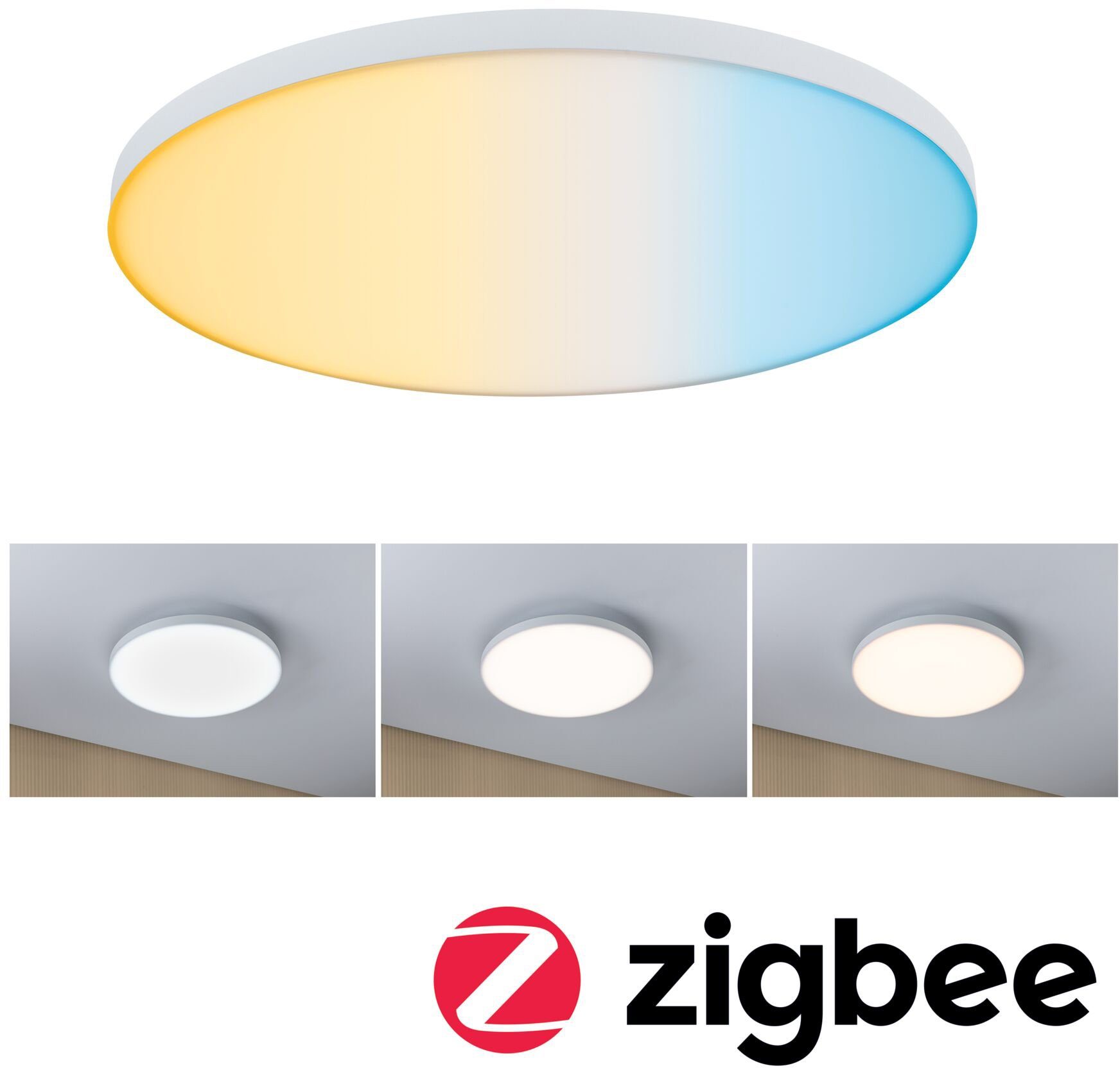 (Tunable integriert, Tageslichtweiß, Paulmann Weißlichtsteuerung fest White) Velora, LED Einbaupanel mit LED LED Panel