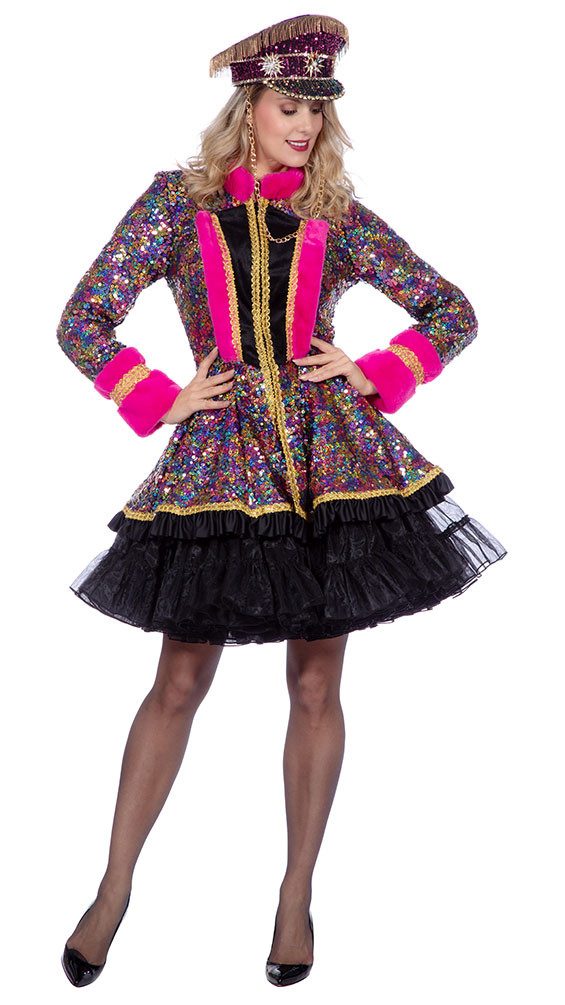 Karneval-Klamotten Kostüm Hochwertige Pailletten Jacke große Größen Damen, günstig online kaufen
