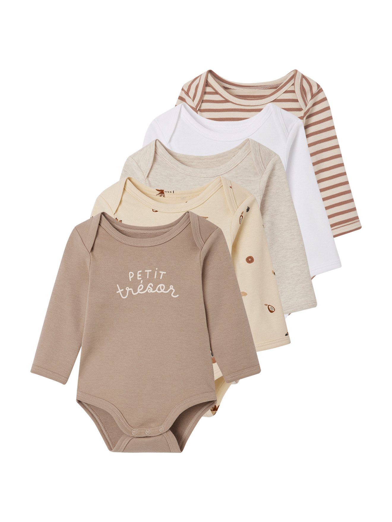 Langarmbody 5er-Pack Baby Schlupfbodys