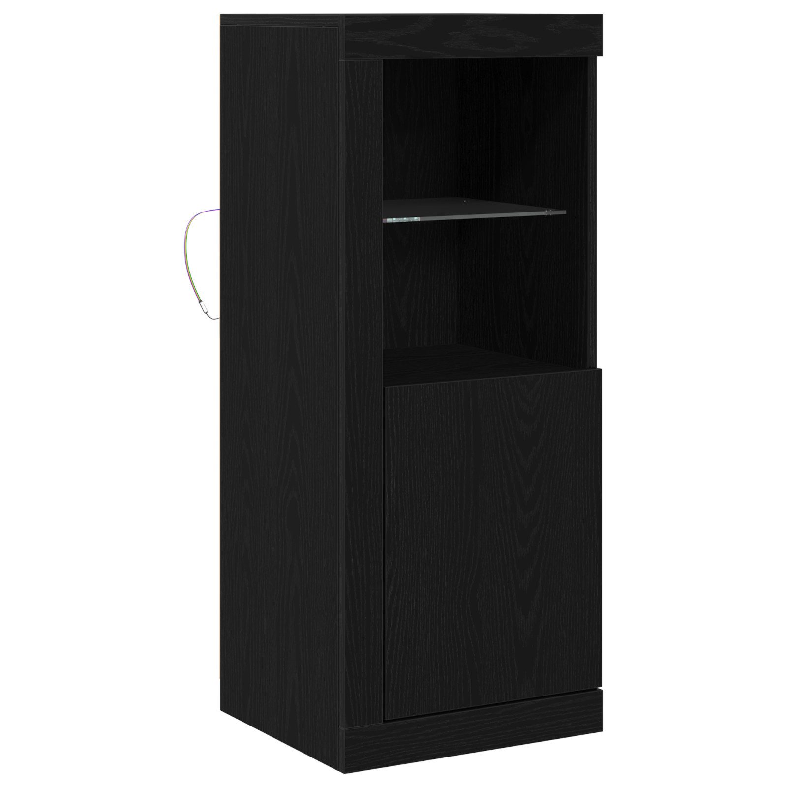 vidaXL Sideboard Sideboard mit LED-Leuchten Schwarz günstig online kaufen