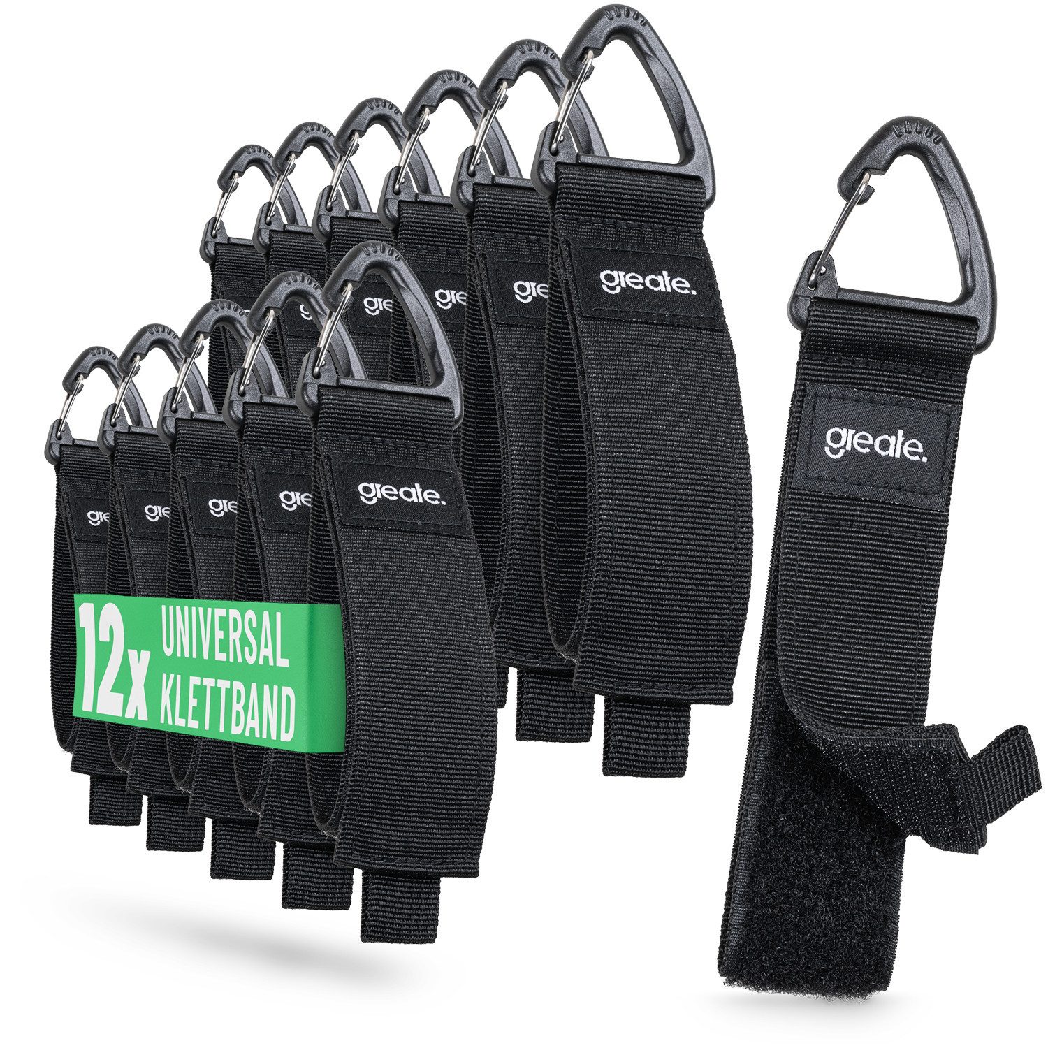greate. 12x Verlängerungskabel Organizer & Aufhänger bis 22kg - Klettband Verlängerungskabel