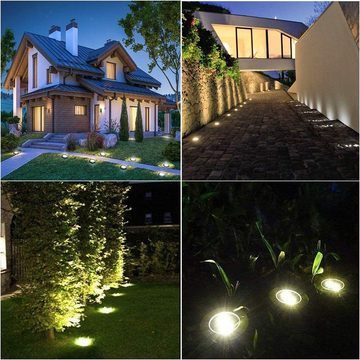 GelldG LED Solarleuchte 12x LED Solarleuchte für Garten und Außenbereich Solarlampen