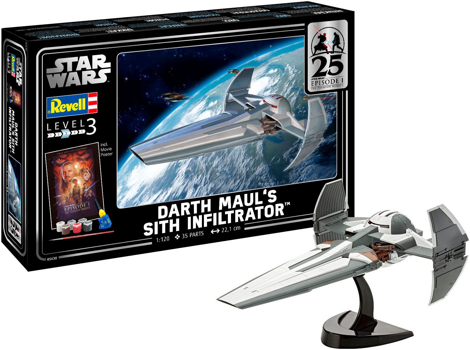 Revell® Modellbausatz Geschenkset Darth Maul's Sith Infiltrator™, Made in Europe
