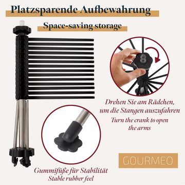 GOURMEO Nudelmaschine Schwarzer Nudeltrockner mit 14 Stufen - Leicht zu reinigen, Black Pasta Dryer with 14 Rungs - Easy to Clean
