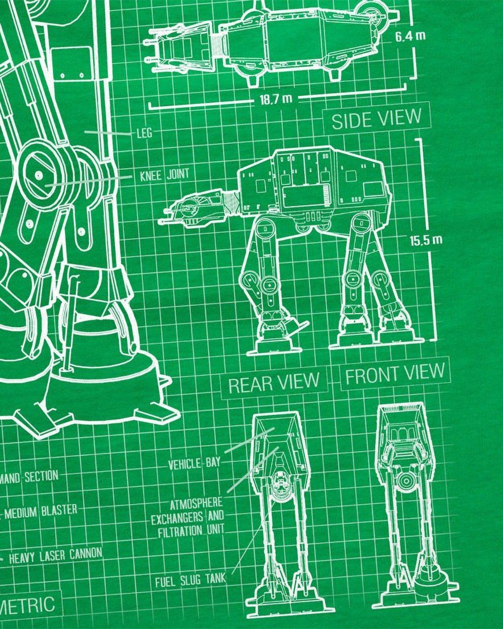 style3 T-Shirt AT-AT blaupause walker star krieg wars imperium der sterne v günstig online kaufen