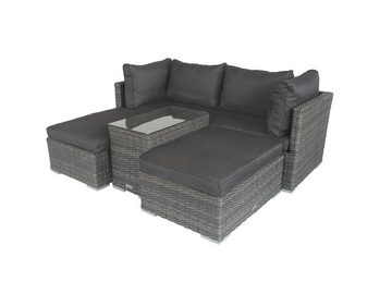 bellavista - Home&Garden® Gartenlounge-Set Aluminium Multifunktionslounge Samoa anthrazit Sonderedition, (Set, 13-tlg), Sondersdition, Multifunktionslounge, Gartensofa