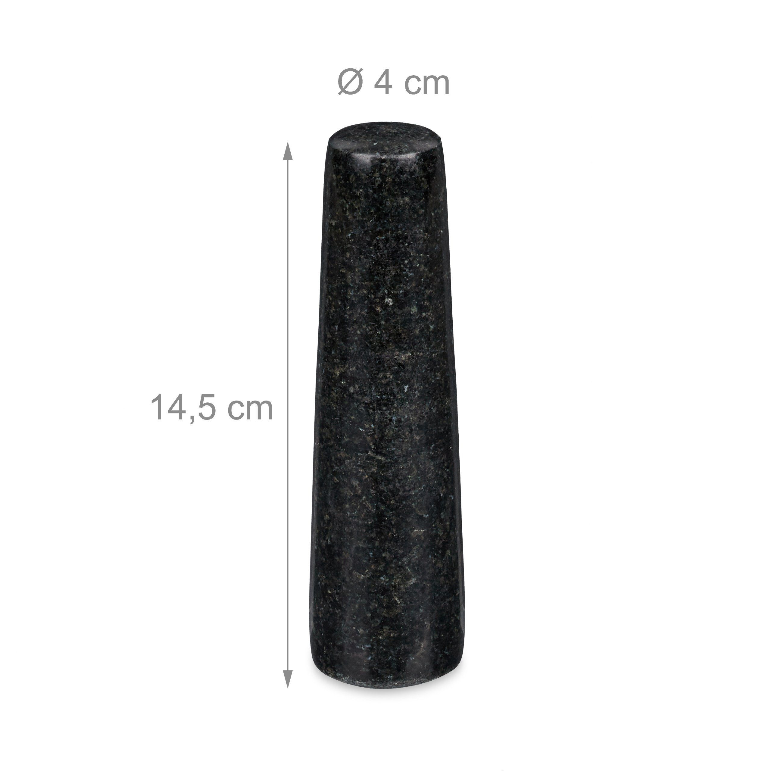 relaxdays Mörser Granit Mörser mit Stößel XL, (2-tlg) – Bild 5 von 5