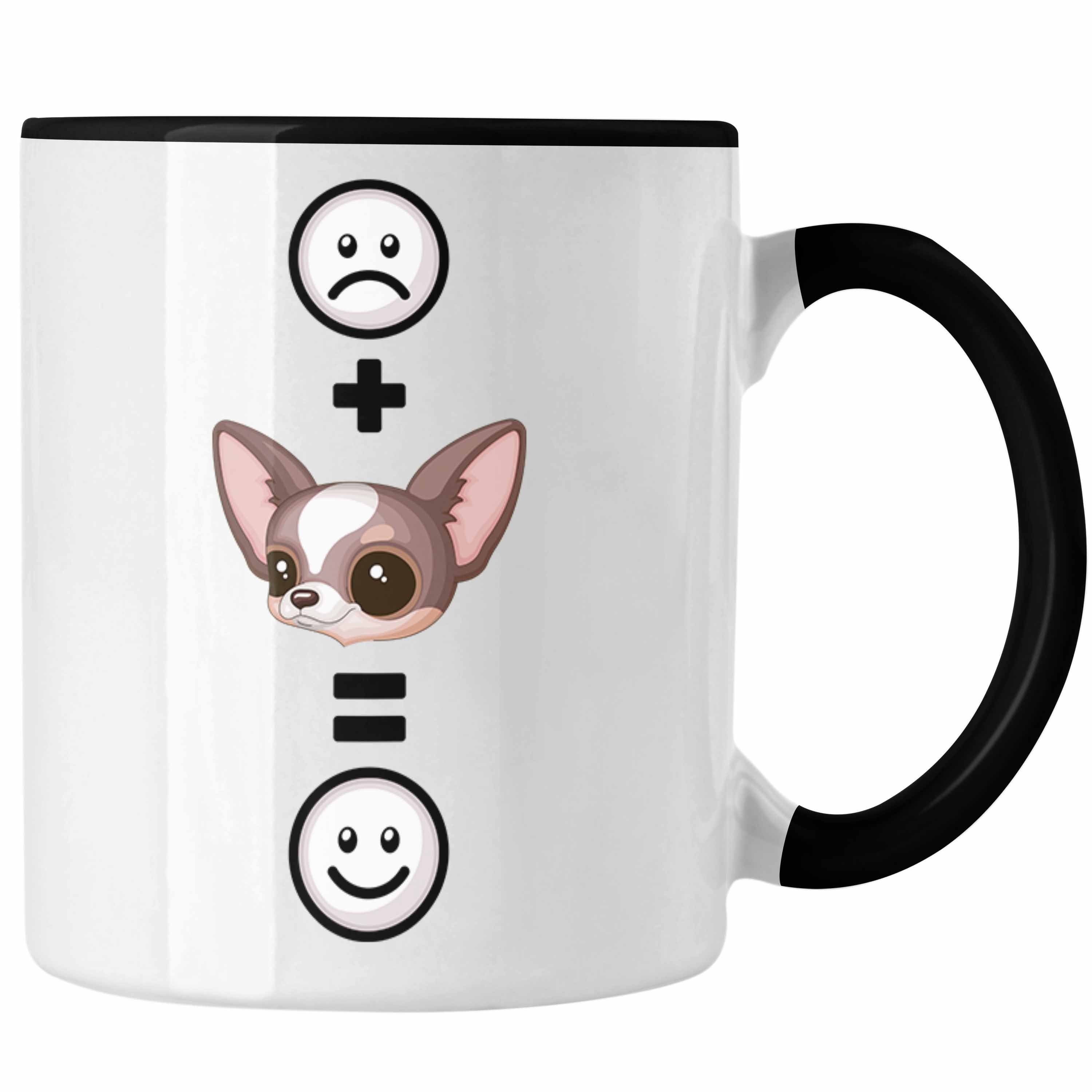 Trendation Tasse Chihuahua Tasse Geschenk für Chihuahua Besitzer Lustige Geschenkidee : Schwarz | Teetassen