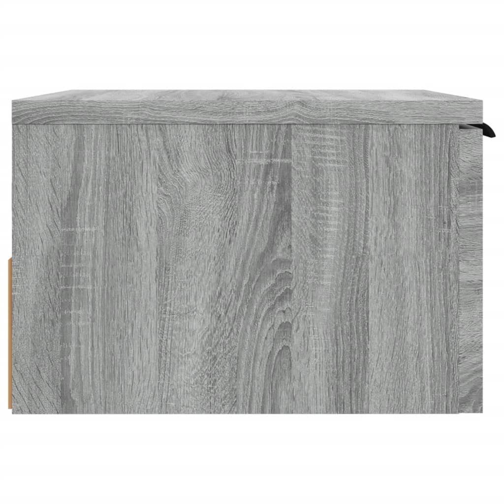 Wand-Nachttisch Grau cm Fächerschrank (1-St) vidaXL 34x30x20 Sonoma