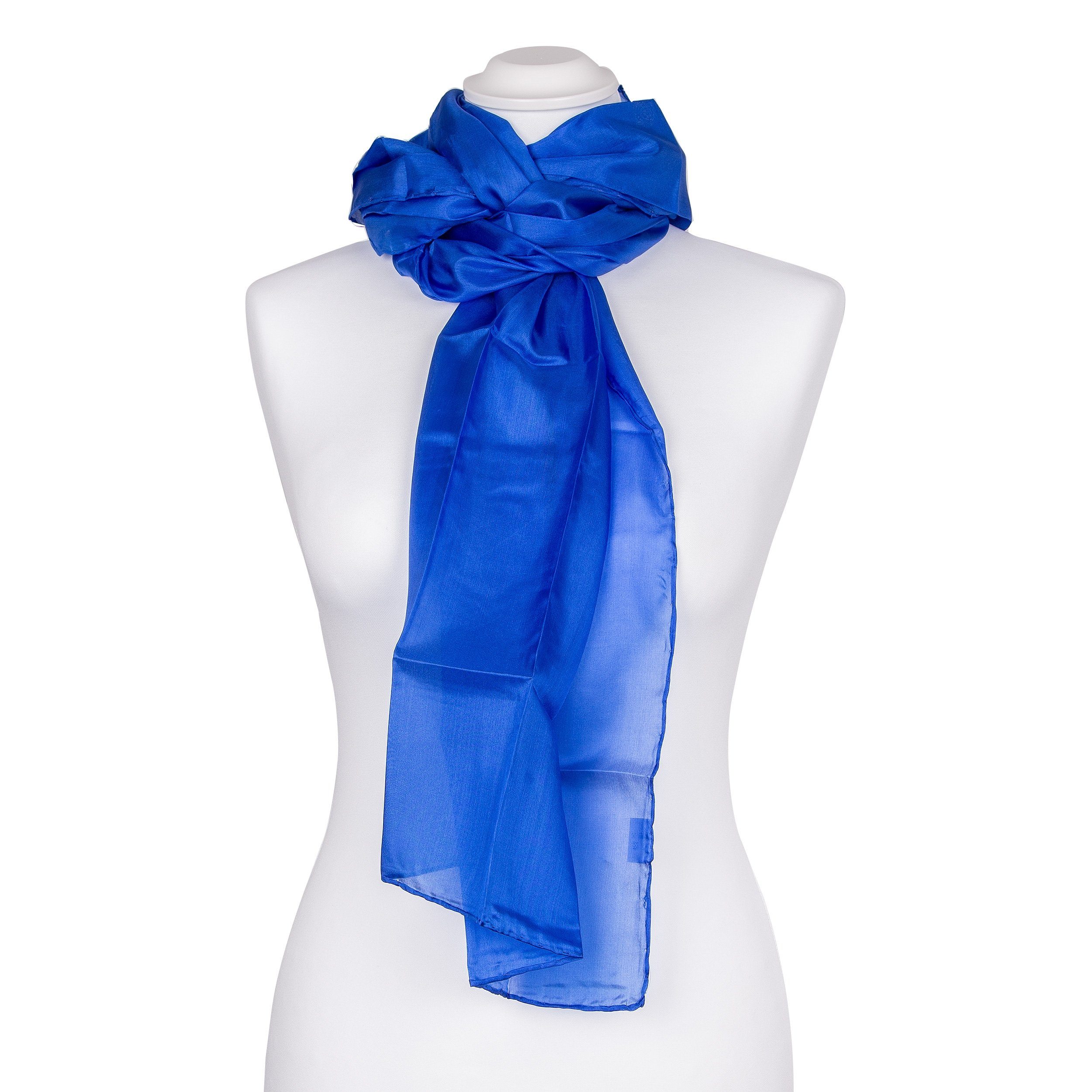 Seidenschal Seidenschal Halstuch Schal Royalblau