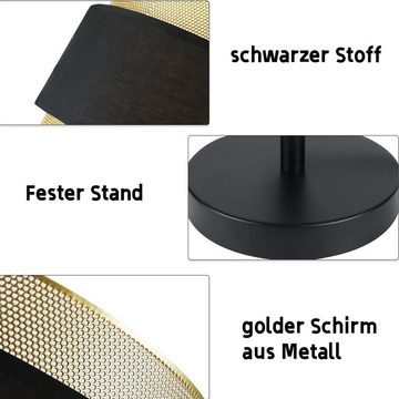 ZMH Tischleuchte Retro Schwarz E27 Design Metall Industrial Antik Stil, ohne Leuchtmittel