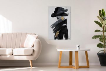 KUNSTLOFT Gemälde Mysterious Darkness 60x90 cm, Leinwandbild 100% HANDGEMALT Wandbild Wohnzimmer