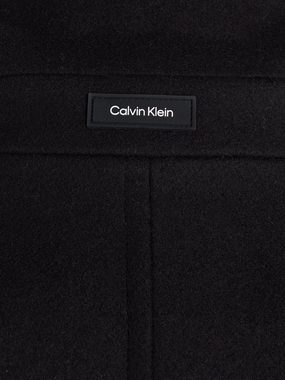 Calvin Klein Wollmantel MODERN WOOL BLEND COAT mit Markenlabel