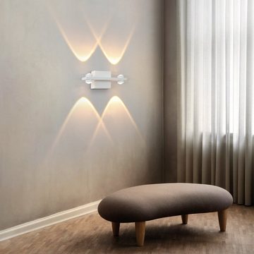 ZMH LED Wandleuchte innen Wandlampe Modern Wohnzimmer Wandbeleuchtung 3000K, Warmweiss