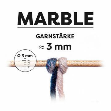 myboshi Kreativset Häkelset Mütze Noko Marble No.1 Wolle Nadel, (1-tlg)
