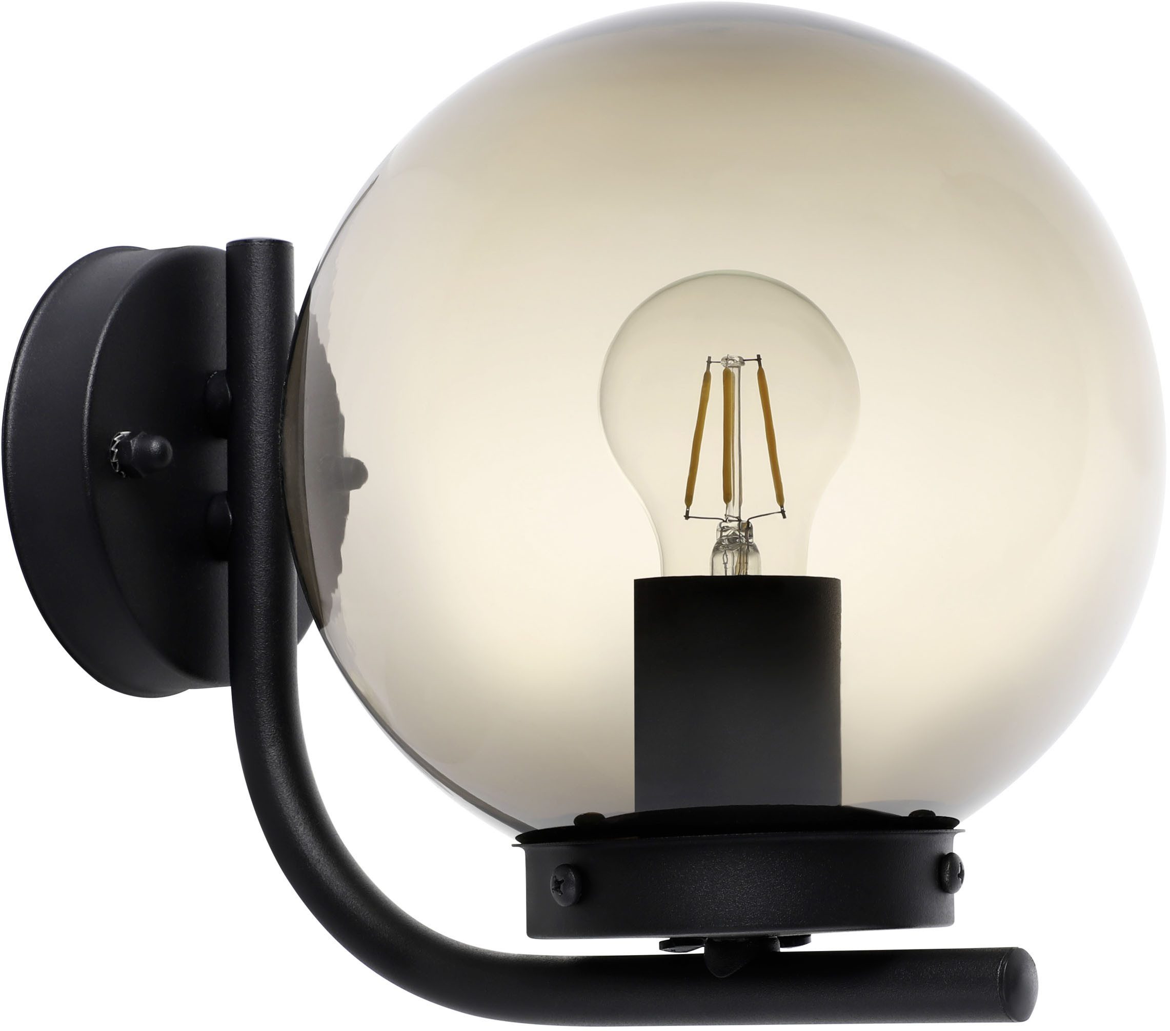 EGLO Wandleuchte TAVERNA Wandlampe - Stahl verzinkt - E27 - 1X28W - IP44, ohne Leuchtmittel, Außenbeleuchtung, Außenwandleuchte, Terrasse, L20 x H23 x AL25,5 cm