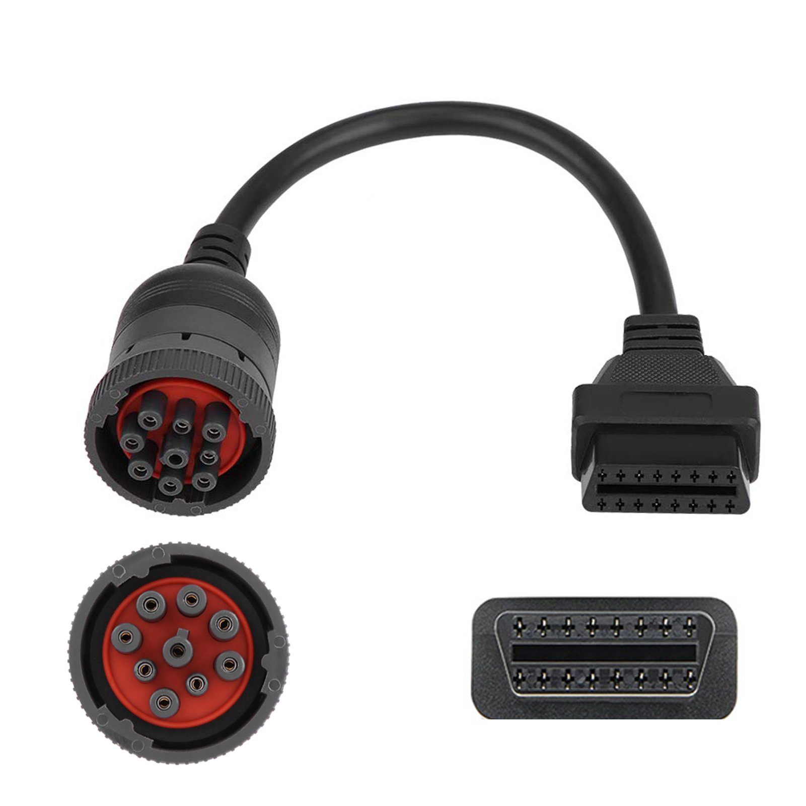 Bolwins A04C Bolwins OBDII 16pin Verlängerungskabel Adapter Male - Dual  Female Elektro-Kabel, (30 cm)