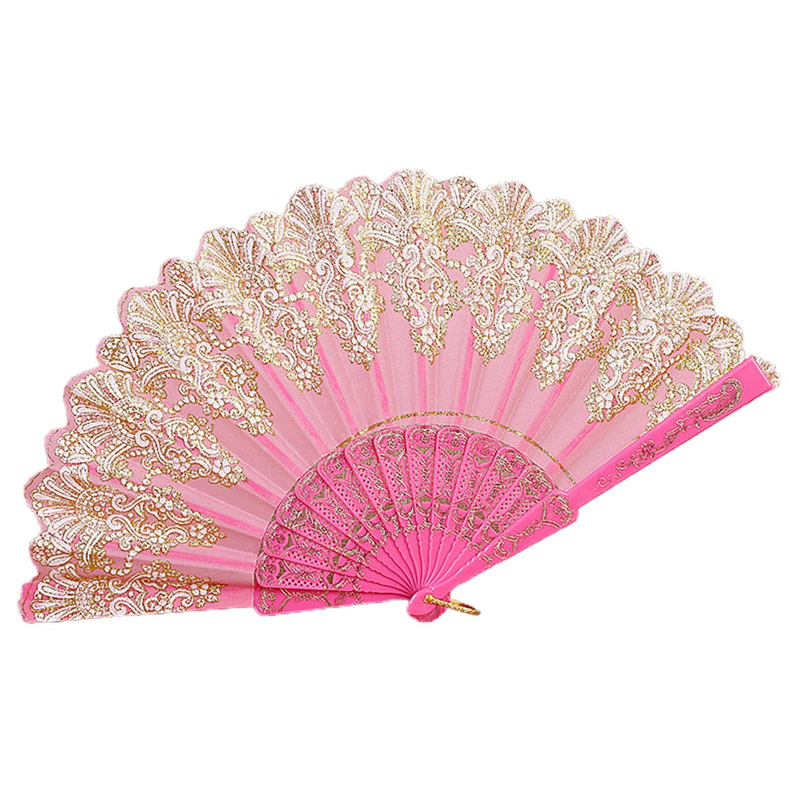 Rutaqian Handventilator Faltbarer Handfächer , Tanzparty Pink Vintage Für Handfächer Hochzeit