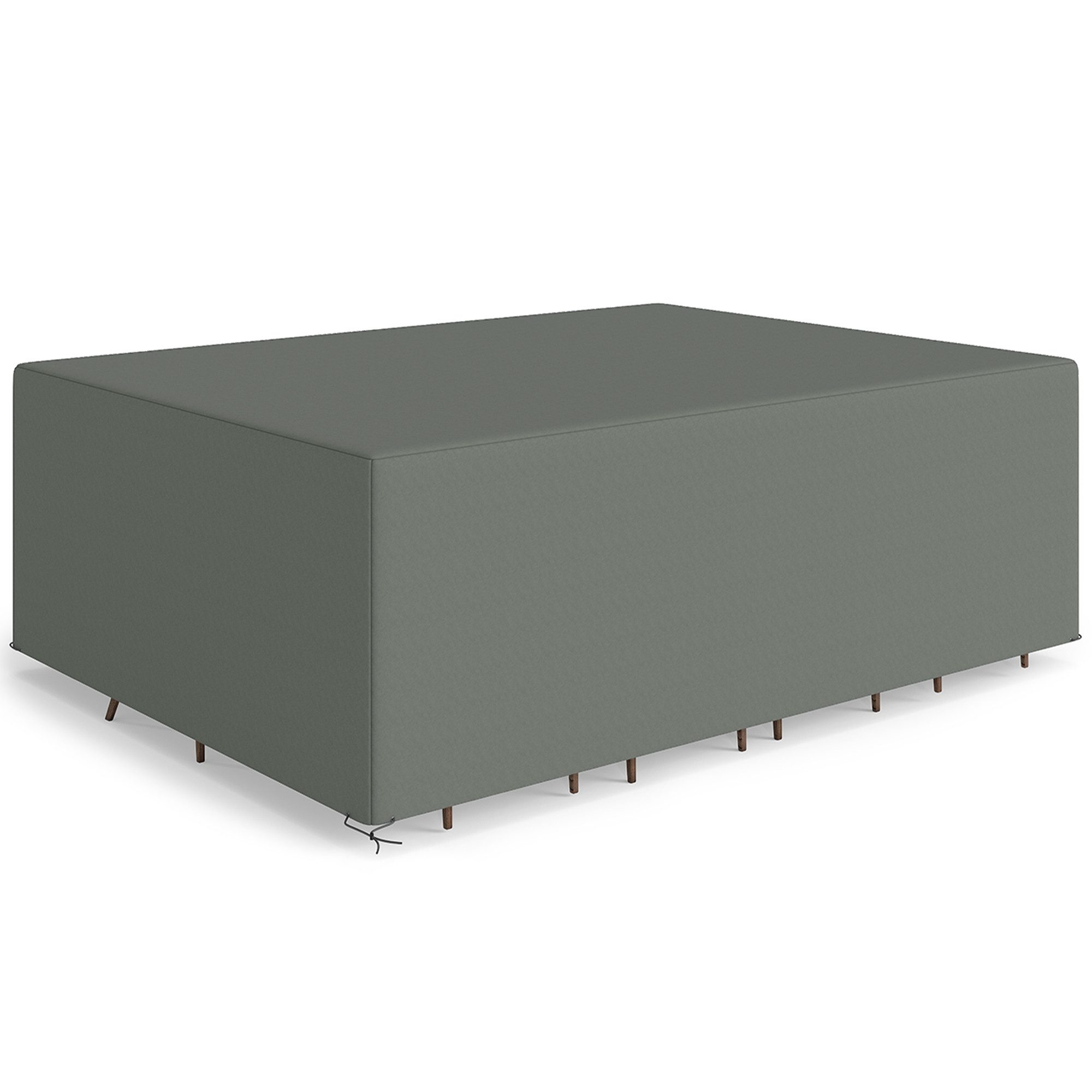 Outsunny Gartenmöbel-Schutzhülle Loungemöbel 600D Oxford Gewebe Abdeckhaube für Gartentisch (Abdeckung, 1-St., Abdeckplane), 275 x 205 x 90 cm Dunkelgrau