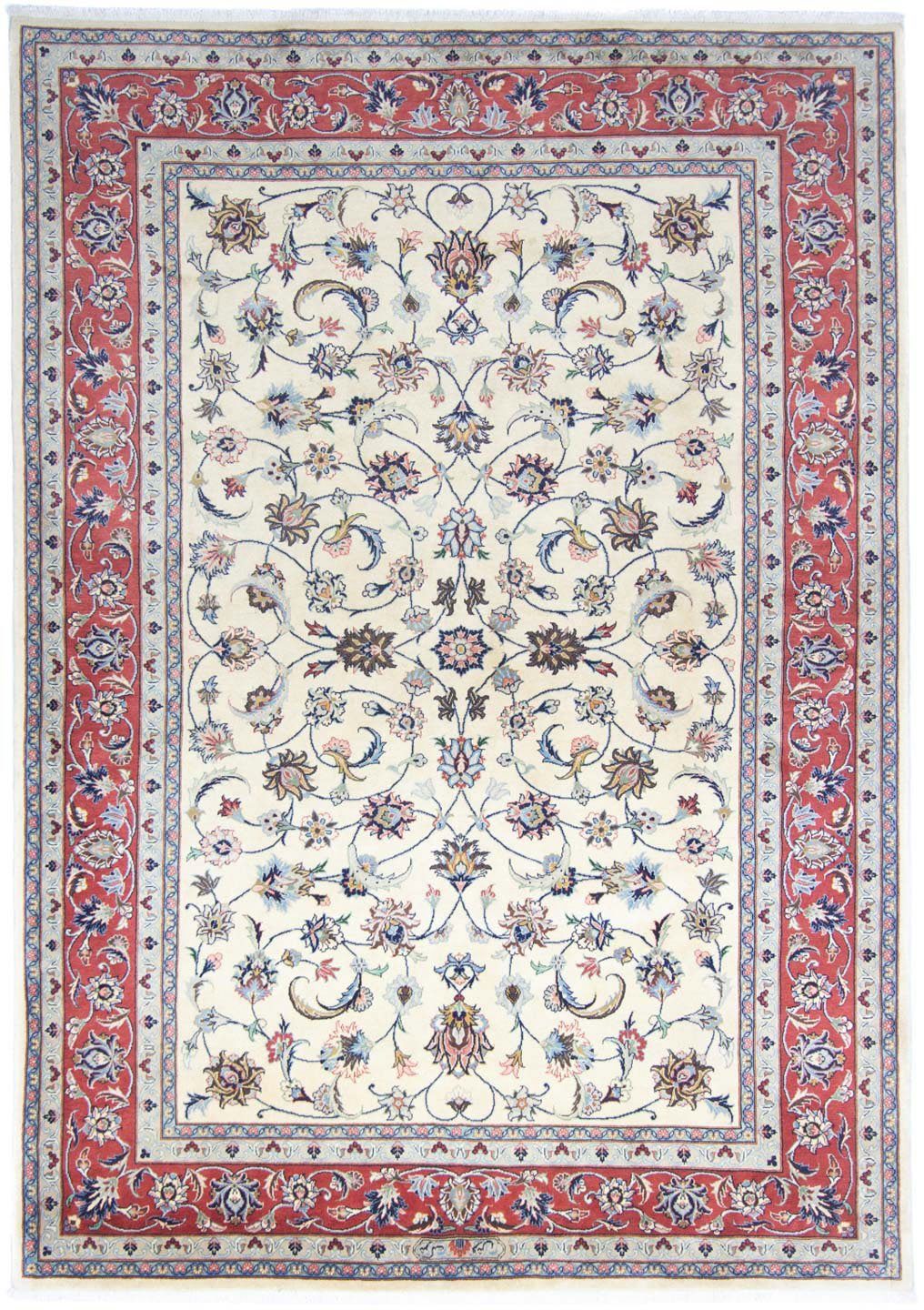 Wollteppich Sarough Durchgemustert Beige 295 x 202 cm, morgenland, rechteckig, Höhe: 10 mm, Unikat mit Zertifikat