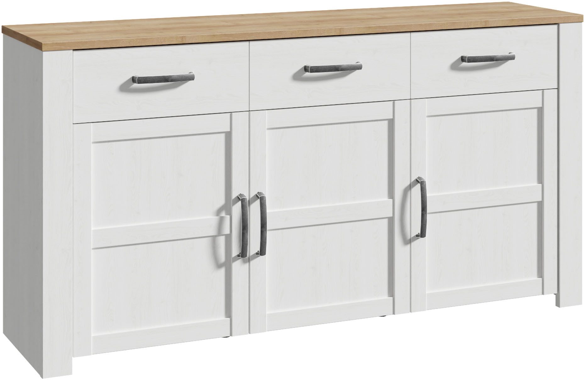 FORTE Sideboard Bohol, Sideboard, Soft-Close, Stauraum, B/H/T 166,1/87/42cm, 3 Türen, 3 SK